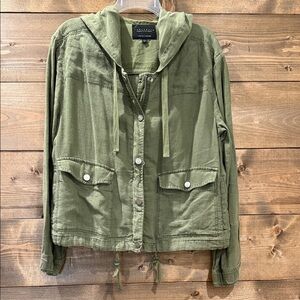 Sanctuary Olive Utility Jacket with Hood